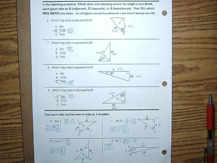 Unit 7 trigonometry test answers