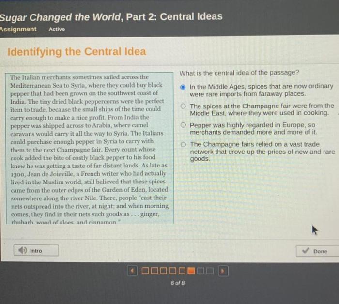 Sugar changed the world unit test