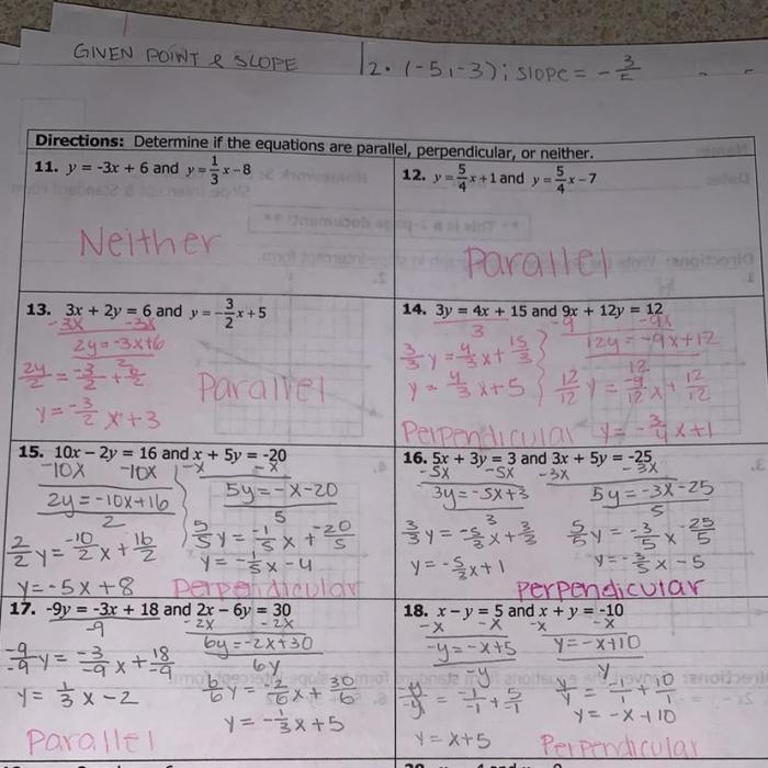 Geometry unit 2 review answer key