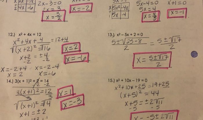 Geometry unit 2 review answer key