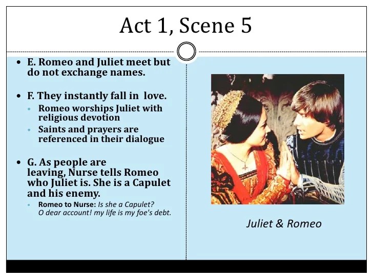 Romeo juliet act scene reading