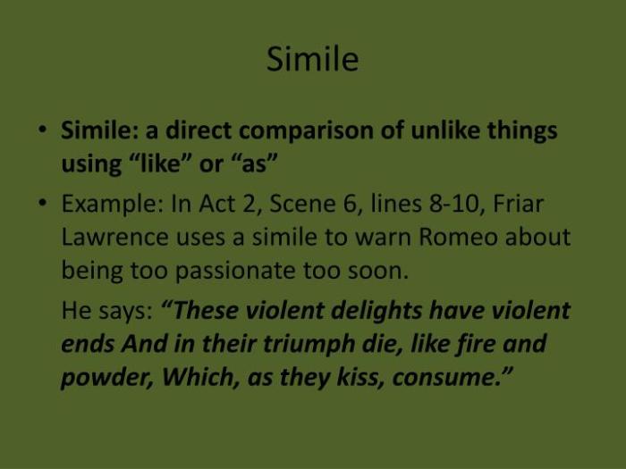 Simile romeo and juliet act 2