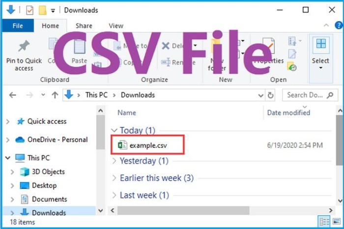 Saving a spreadsheet file in .csv format only saves the