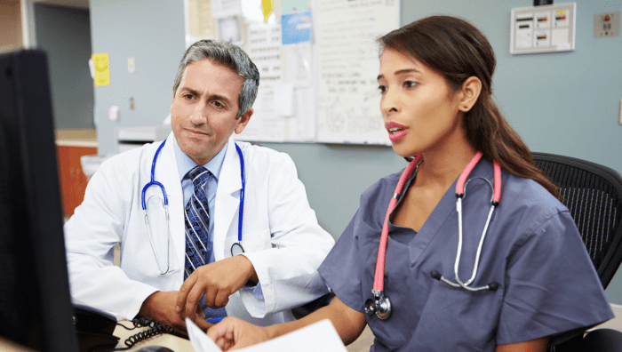 A charge nurse notes that a staff nurse delegates